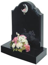 black headstones